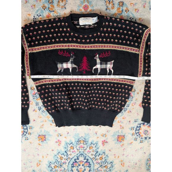 Vintage Components Susan Bristol 100% Shetland Wool Reindeer Christmas Sweater - Picture 7 of 10